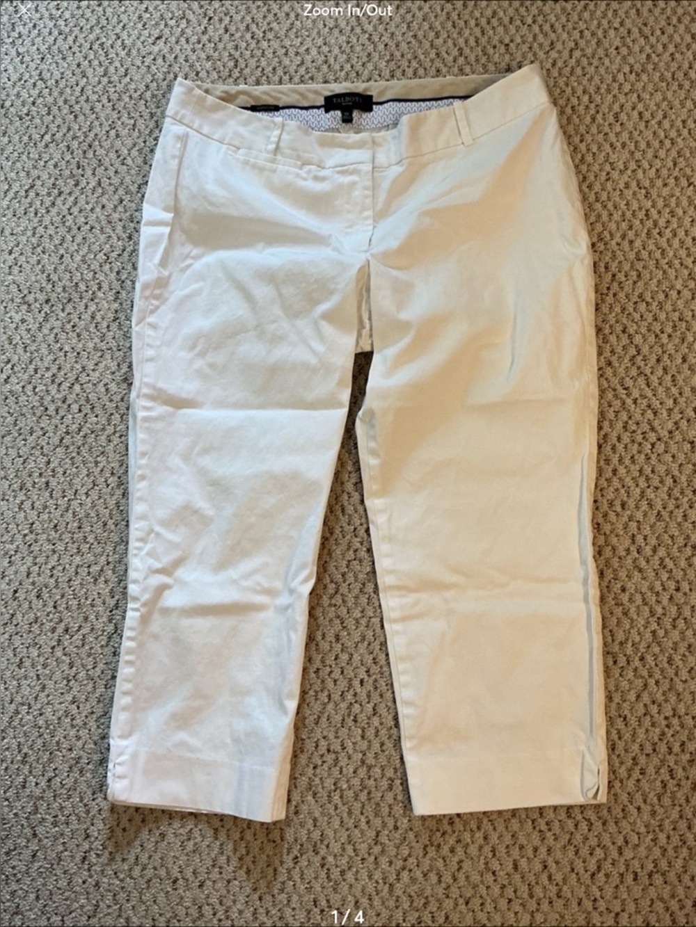 Talbots White Capri  size 12p (petite)